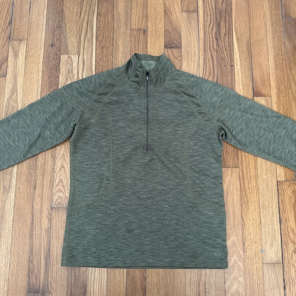 REI Quarter Zip Tech Shirt Men’s Soft Pullover Green MADE IN USA Size M - Picture 2 of 6